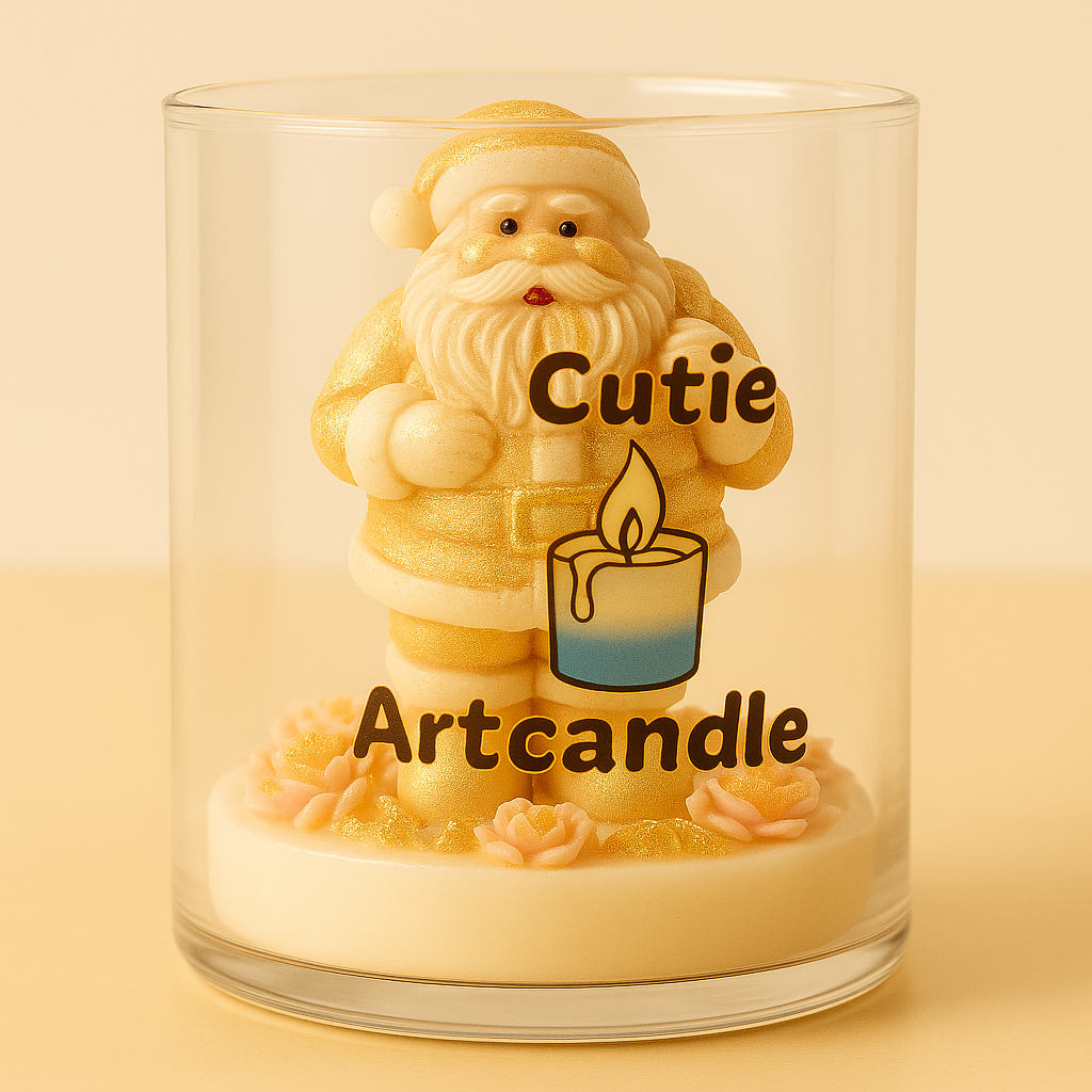 Happy Santa Candle