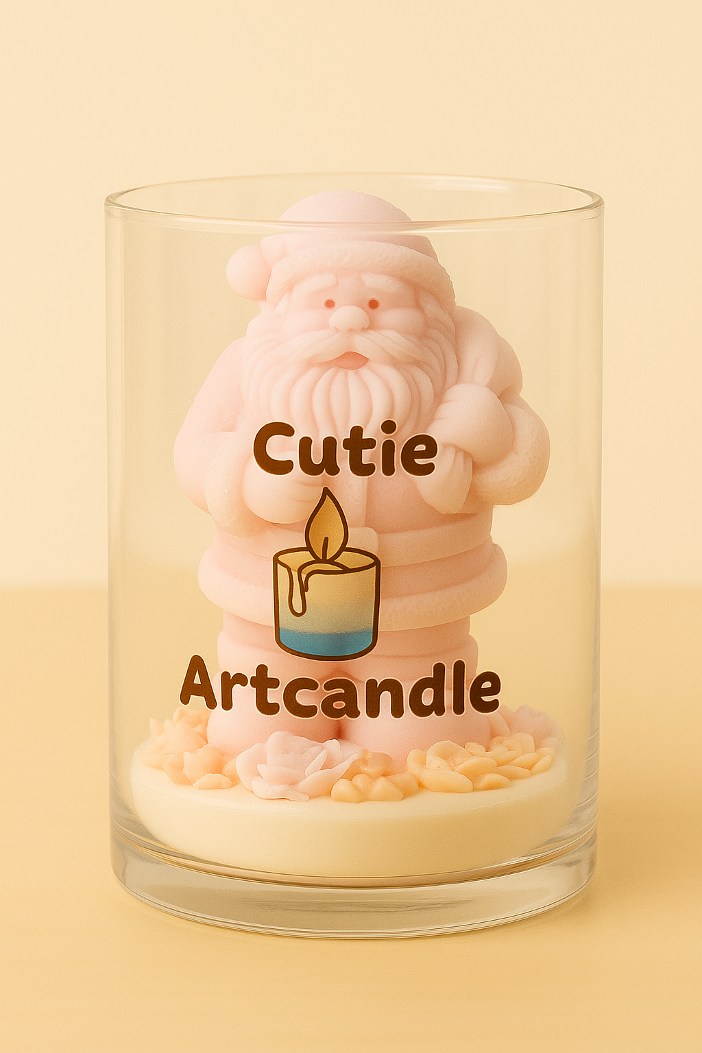 Happy Santa Candle