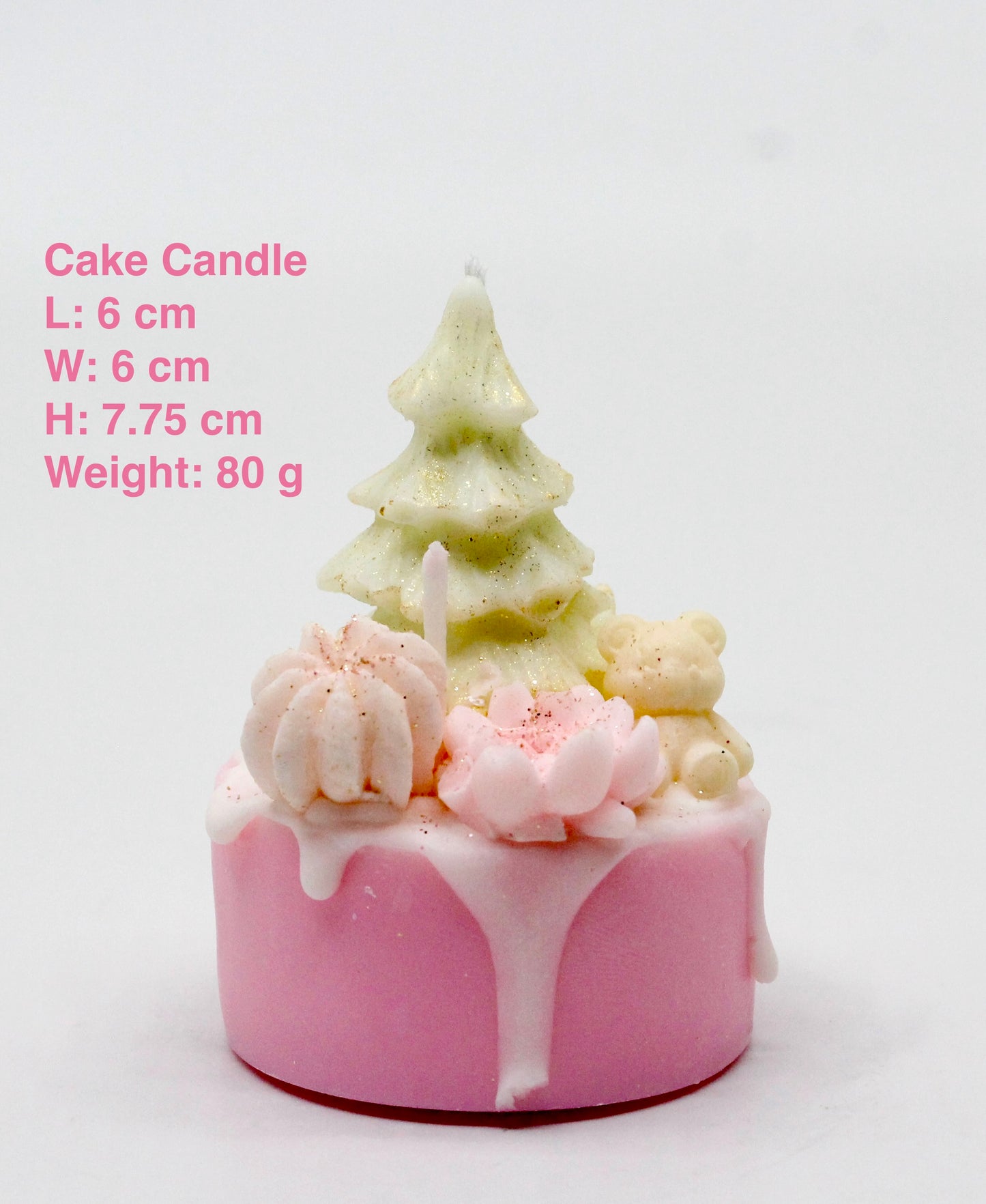Handcraft Xmas Cake Candle