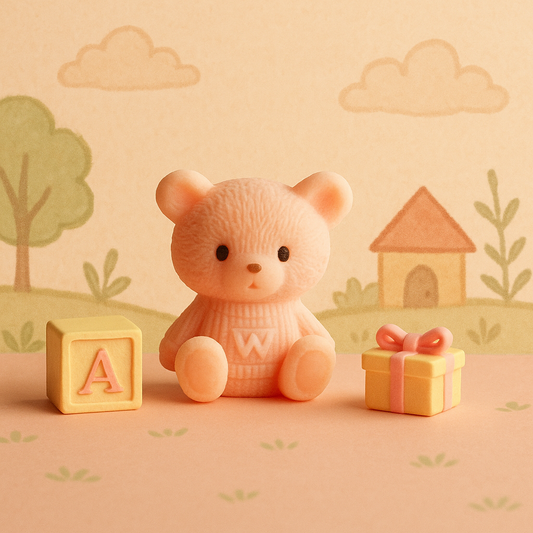 Handcraft Cutie Bear and Glass Candle